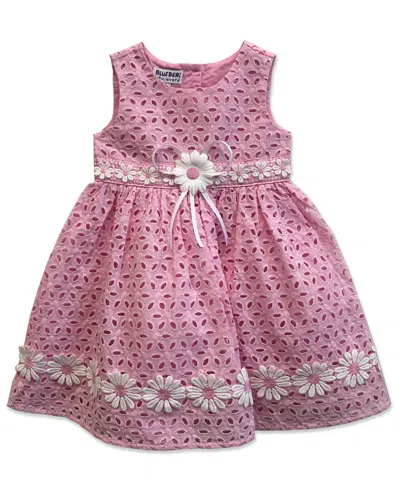 Blueberi Boulevard Blueberi Bouevard Baby Girls' Sleeveless Eyelet Dress In Pink