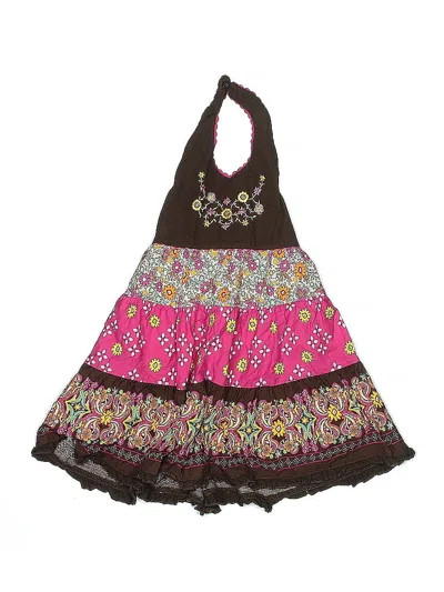 Pre-owned Blueberi Boulevard Kids' Dress In Brown