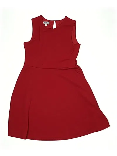 Pre-owned Blueberi Boulevard Kids' Dress In Burgundy