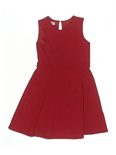 Pre-owned Blueberi Boulevard Kids' Dress In Burgundy