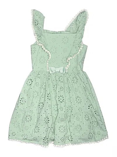 Pre-owned Blueberi Boulevard Kids' Dress In Green