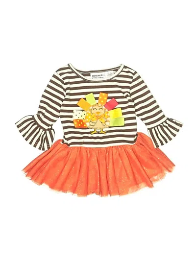 Pre-owned Blueberi Boulevard Kids' Dress In Orange