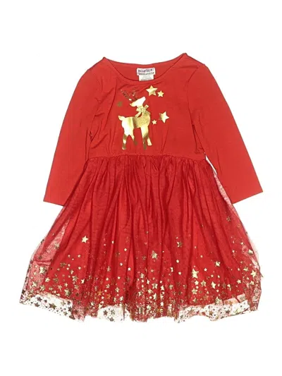 Pre-owned Blueberi Boulevard Kids' Dress In Red