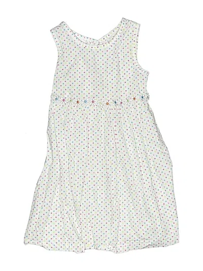 Pre-owned Blueberi Boulevard Kids' Dress In White