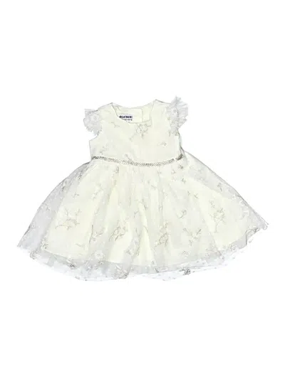 Pre-owned Blueberi Boulevard Kids' Dress In White