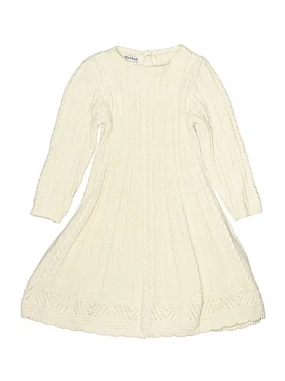 Pre-owned Blueberi Boulevard Kids' Dress In White