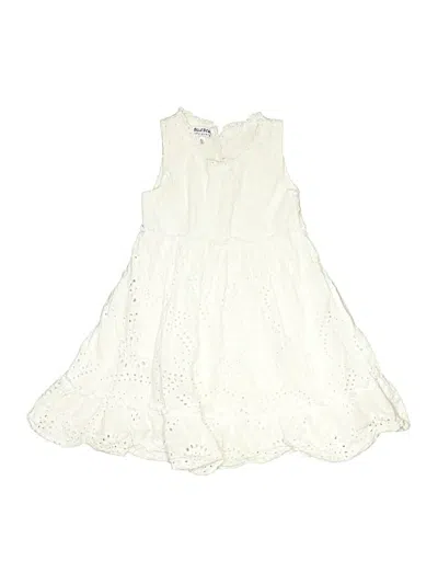 Pre-owned Blueberi Boulevard Kids' Dress In White