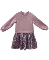 Blueberi Boulevard Girls 2t-6x Sequin Detail Dress In Purple