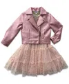 Blueberi Boulevard Girls 2t-6x Sleeveless Jacket Dress In Pink