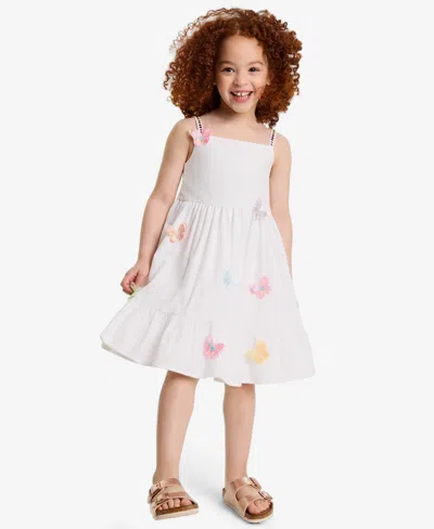 Blueberi Boulevard Kids' Girls' 2t-6x Dimensional Butterfly Dress In White
