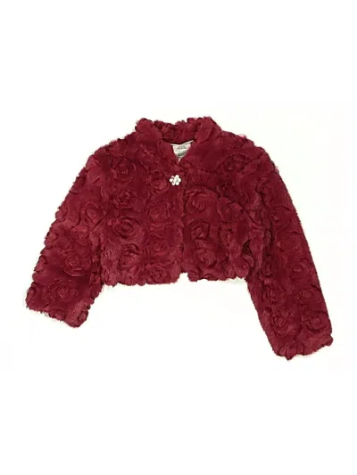 Pre-owned Blueberi Boulevard Kids' Jacket In Burgundy