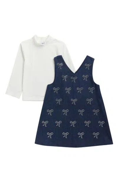 Blueberi Boulevard Kids' Bow Jumper Dress & Top Set