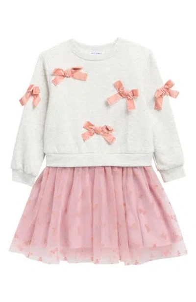 Blueberi Boulevard Kids' Mixed Media Dress In Multi