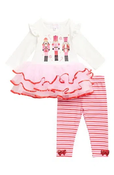Blueberi Boulevard Babies'  Kids' Nutcracker Dress & Leggings Set In Multi
