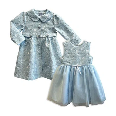 Blueberi Boulevard Little & Big Kid Girls Floral 2-pc. Dress Set In Blue