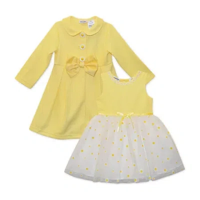 Blueberi Boulevard Little & Big Kid Girls Floral 2-pc. Dress Set In Yellow