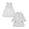 Blueberi Boulevard Little & Big Kid Girls Plaid 2-pc. Dress Set In White