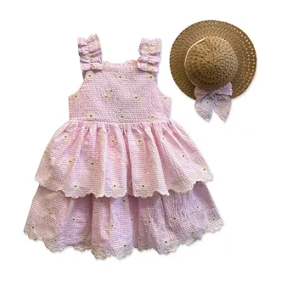 Blueberi Boulevard Little & Big Kid Girls Sleeveless A-line Dress In Pink