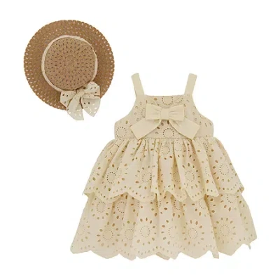 Blueberi Boulevard Little & Big Kid Girls Sleeveless A-line Dress In Brown