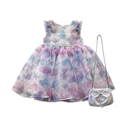 Blueberi Boulevard Little & Big Kid Girls Sleeveless Flutter A-line Dress In Purple