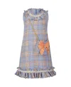 Blueberi Boulevard Toddler And Little Girls 2-piece Sleeveless Dress Set In Light Blue Boucle