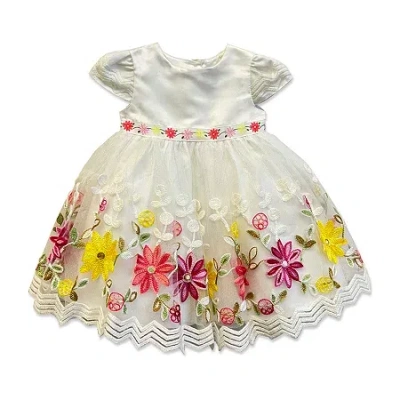 Blueberi Boulevard Babies' Toddler Girls Short Sleeve A-line Dress In Multi