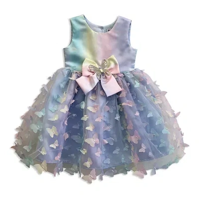 Blueberi Boulevard Babies' Toddler Girls Sleeveless A-line Dress In Blue