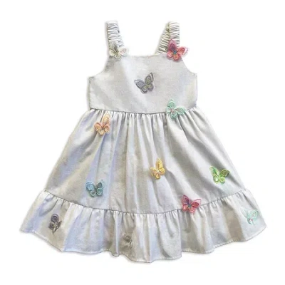 Blueberi Boulevard Babies' Toddler Girls Sleeveless A-line Dress In White