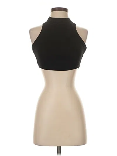 Pre-owned Blueberry Denim Tank Top Black Halter Neckline Tops
