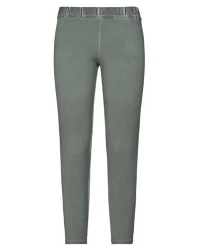 Blueberry Italia Woman Pants Military Green Size 6 Cotton, Elastic Fibres