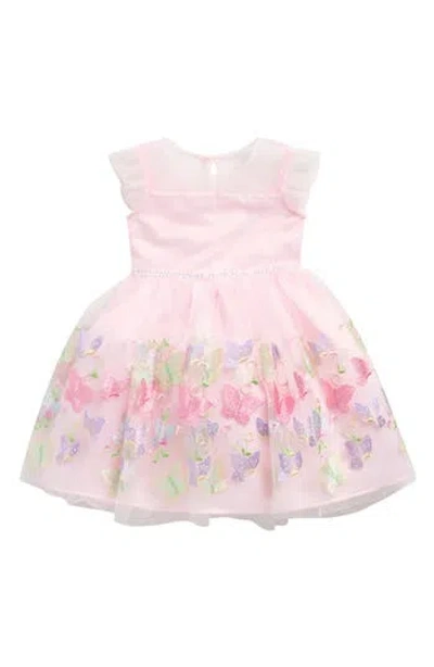 Blueberry Kids' Butterfly Border Party Dress In Pink