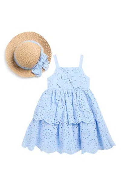 Blueberry Kids' Eyelet Sundress & Hat Set