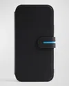 Bluebonnet Iphone 15 Pro Max Leather Wallet Case In Black