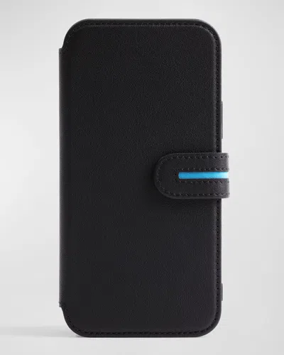Bluebonnet Iphone 15 Pro Max Leather Wallet Case In Black