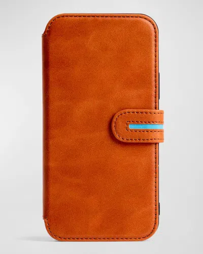Bluebonnet Iphone 15 Pro Max Leather Wallet Case In Tuscan Tan