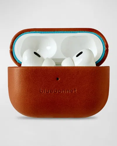 Bluebonnet Leather Case For Airpods Pro (1st & 2nd Gen) In Brown