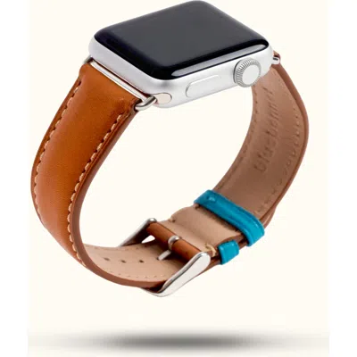 Bluebonnet The Executive French Leather Apple Watch Band In Brown