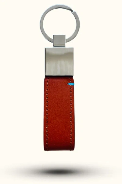 Bluebonnet The Toscano Italian Leather Key Tag In Red