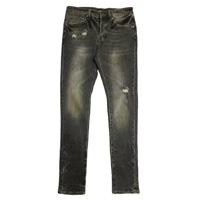 Bluecarats Men's Mcqueen 5 Slim Fit Jean In Smoke Black In Gold