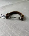 Bluegrass Provisions Co. Horsebit Bracelet In Brown Leather/silver Bit In Multi