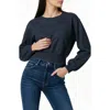 Bluegrey Back Buckle Pullover Sweater
