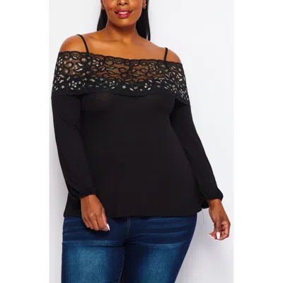 Bluegrey Banded Lace Drop Tunic In Black