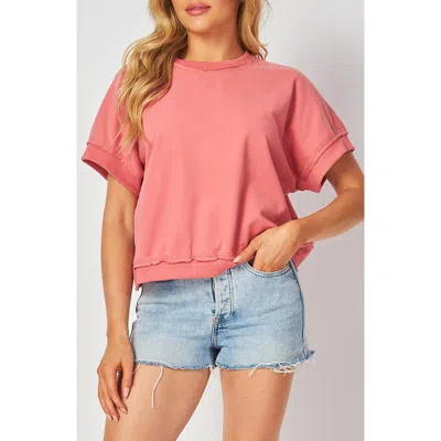 Bluegrey Short Sleeve Curved Back Sweatshirt