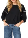 Bluegrey Pearly Beaded Crop Sweatshirt In Black