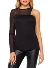Bluegrey Notch One Shoulder Neck Top In Black
