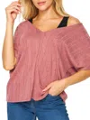 Bluegrey Double V-neck Knit Top In Mulberry