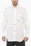 BLUEMARBLE ALL-OVER JEWELS COTTON POPELINE SHIRT