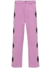 Bluemarble Bead-embellished Straight Trousers In Purple