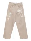Bluemarble Bead-embroidered Pants In Neutral