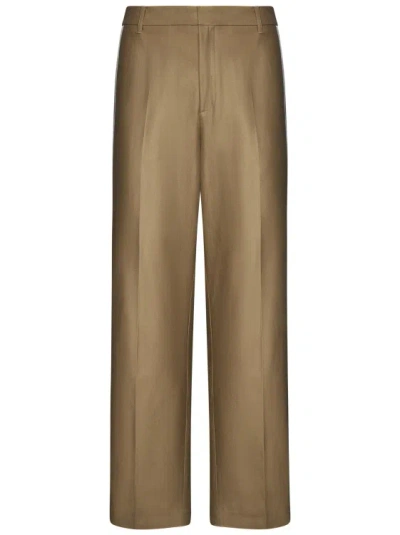 Bluemarble Beige Cotton Palazzo Trousers In Brown